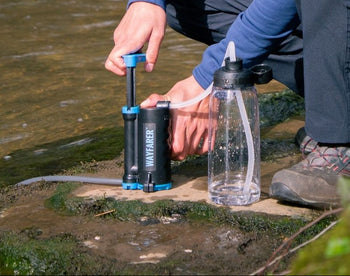 LifeSaver Wayfarer being used purify water.